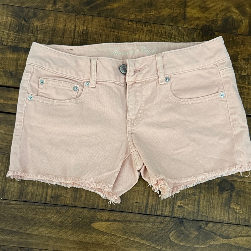 American Eagle Outfitters Women's Light Pink Jean Shorts